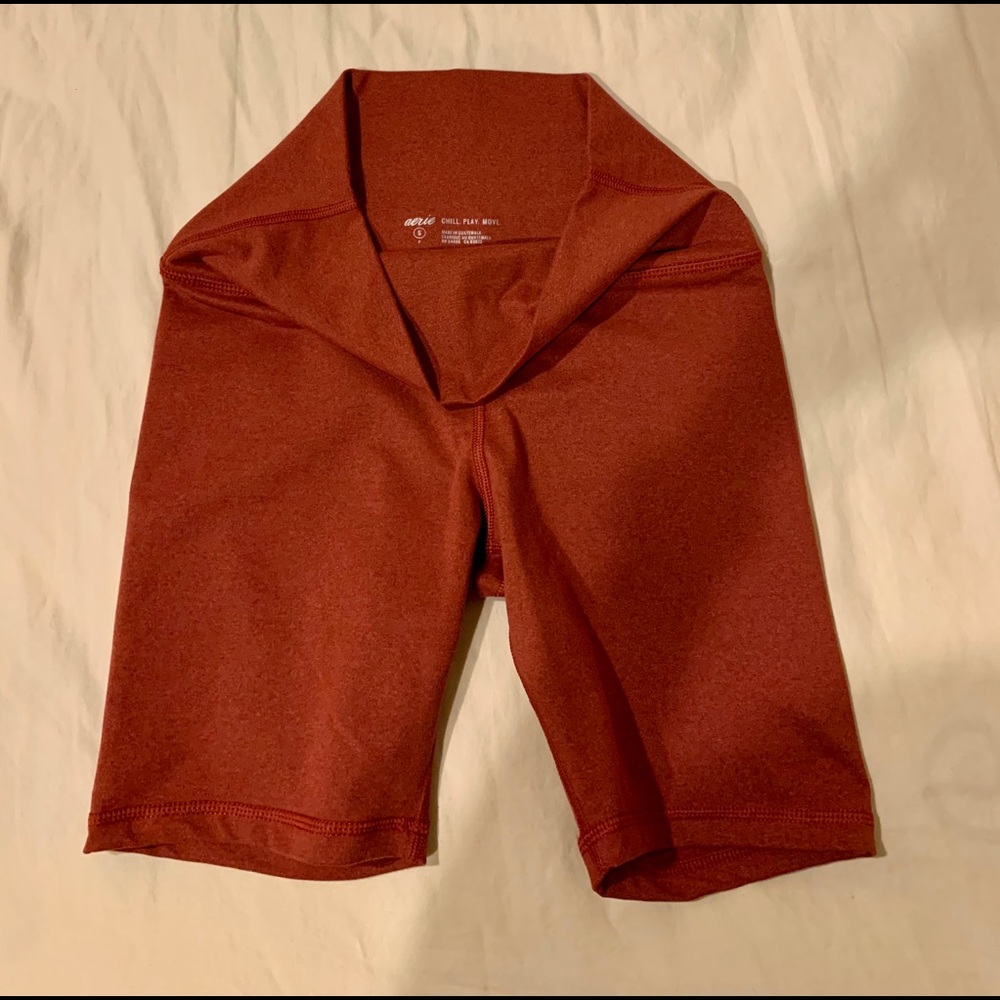 Brick red biker shorts